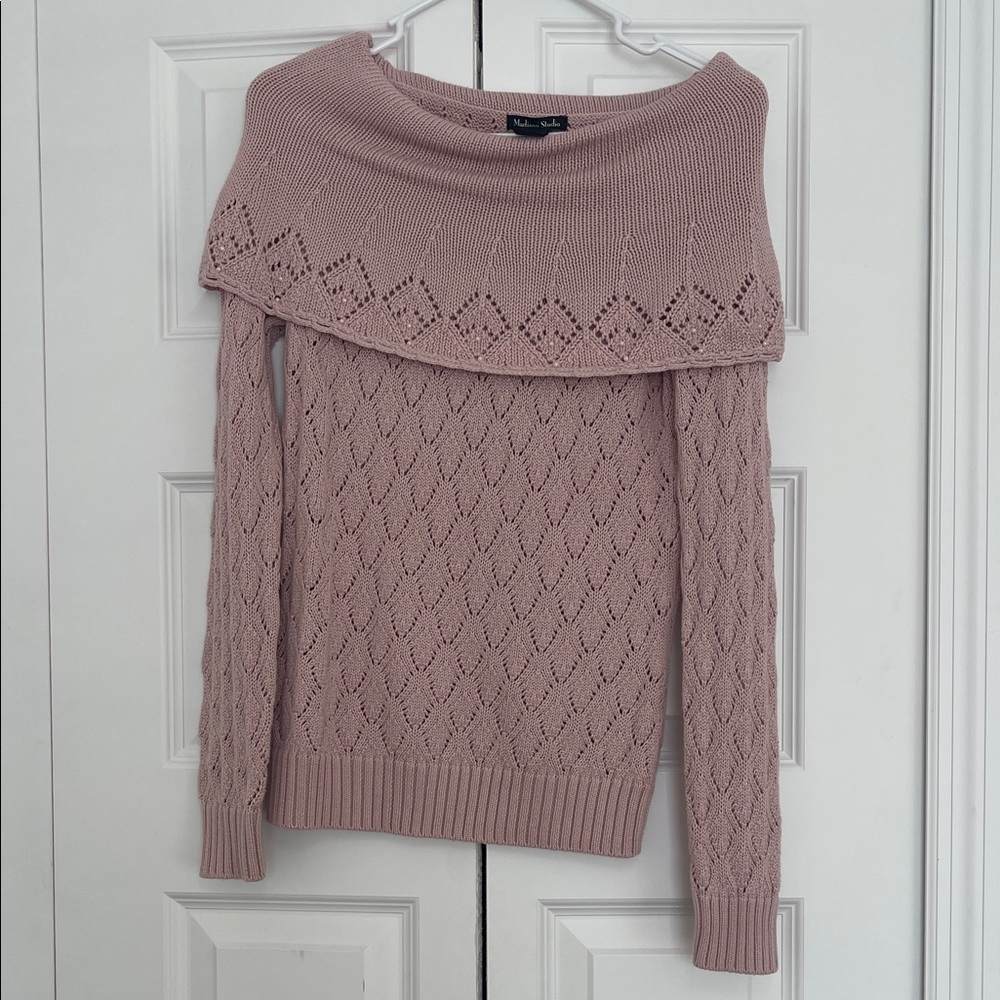 Madison Studio Mauve Off-Shoulder Sweater